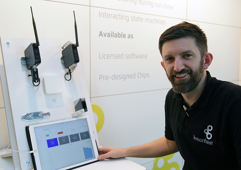 At the IT2Industry we demonstrated how to easily optimize processes within a production facility using our technology. Photo: Dennis Knake/Lemonbeat GmbH