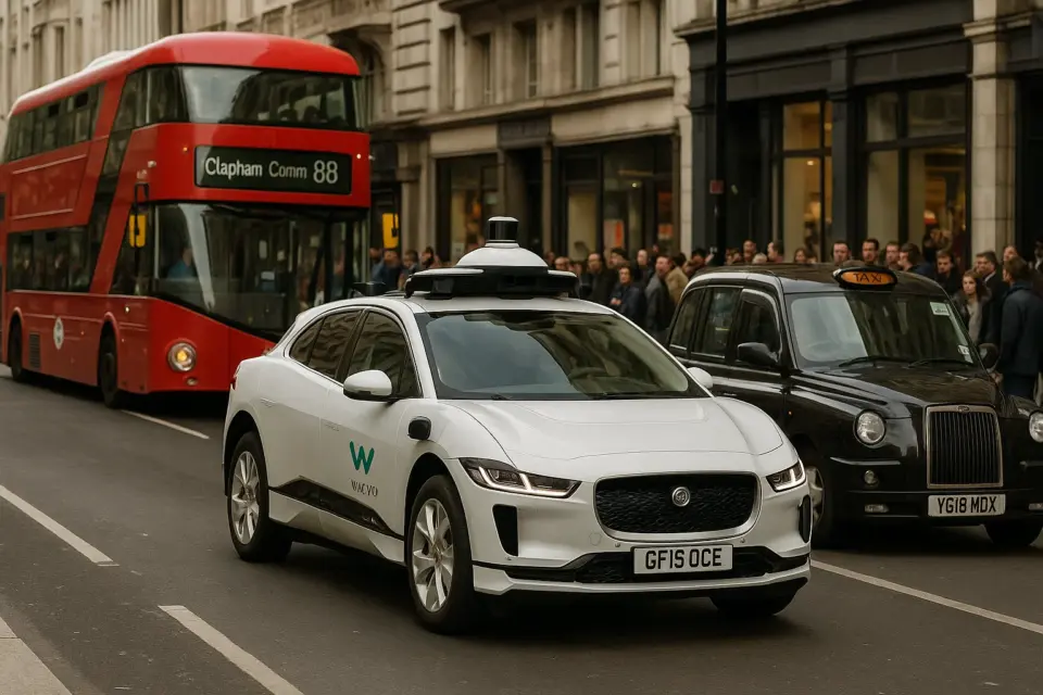 Waymo Cab in London - Sora AI Illustration